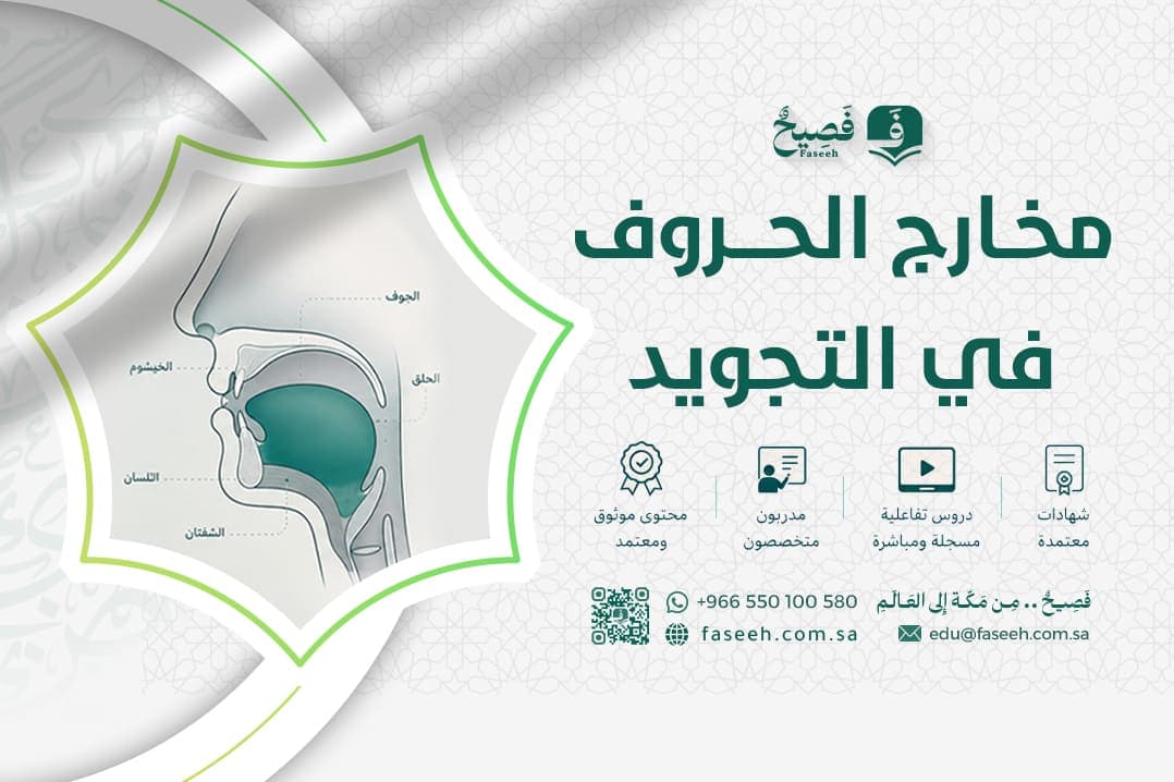 مخارج الحروف في التجويد: سرّ النطق وميزان البيان